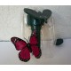 Solární létající motýl Solar Butterlfy červený
