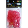 Loom bands gumičky růžovočervené 200 ks, háček a esíčka