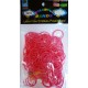 Loom bands gumičky růžovočervené 200 ks, háček a esíčka
