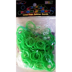 Loom bands gumičky zelené 200 ks, háček a esíčka