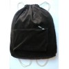 Stahovací vak na záda, batoh 40 x 45 cm, z pevného manšestru s vnější kapsou