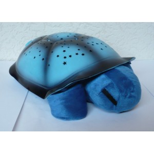 Magická svítící a hrající želva - lampička pro děti na usínání modrá