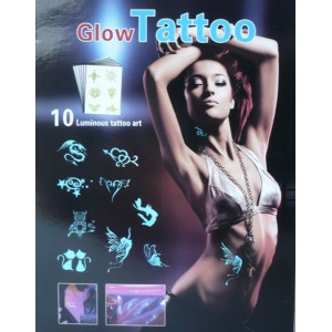 Glow Tattoo svítící tetování ve tmě, tetovací sada