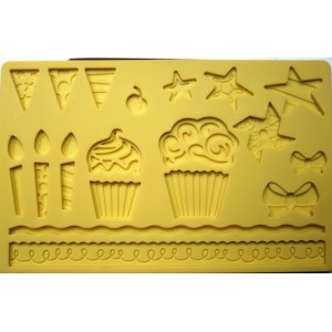Silikonová forma na marcipán 12,5 x 20 cm cup cakes