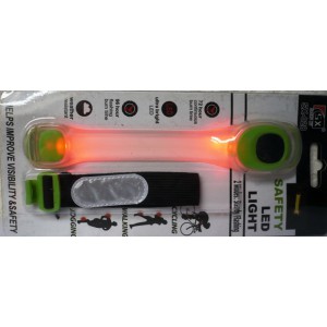 Reflexní LED blikající páska na rukáv, cyklosvětlo, blikačka